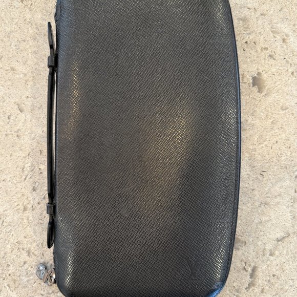 EUC LOUIS VUITTON ATOLL ORGANIZER WALLET BLACK WITH LV BOX - Picture 11 of 11